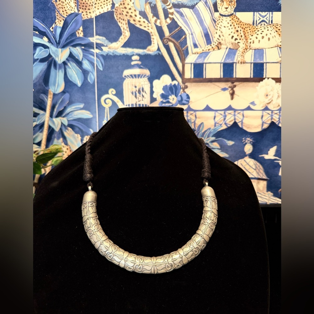 German Hasuli silver Indian Tribal Necklace and earrings - Picture 7 of 7